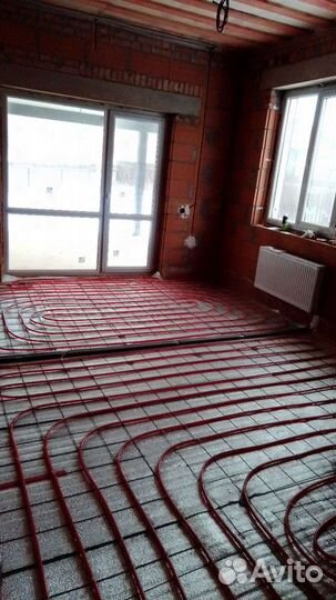 Водяной теплый пол. Монтаж отопления дома