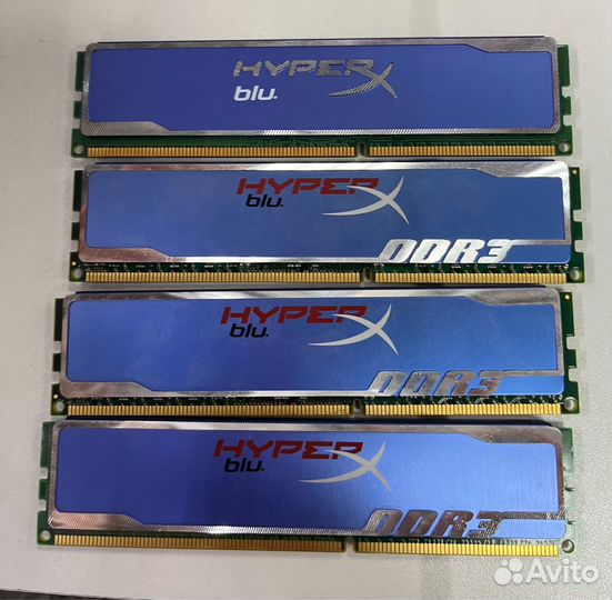 Бу DDR3 4 gb kit HyperX Blu khx1333c9d3b1k2/4g