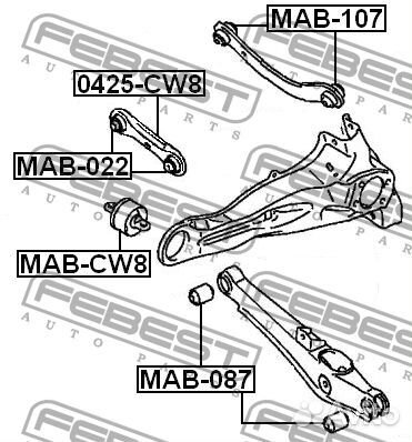 Тяга mitsubishi lanceroutlander 06- 1.5-3.0 задн.п