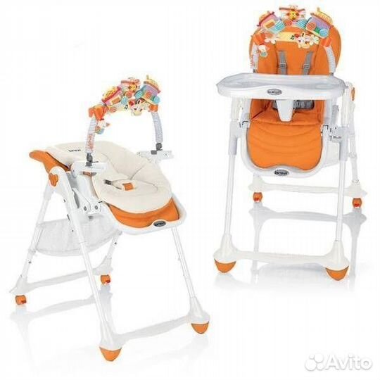 Шезлонг-стульчик для кормления с рождения