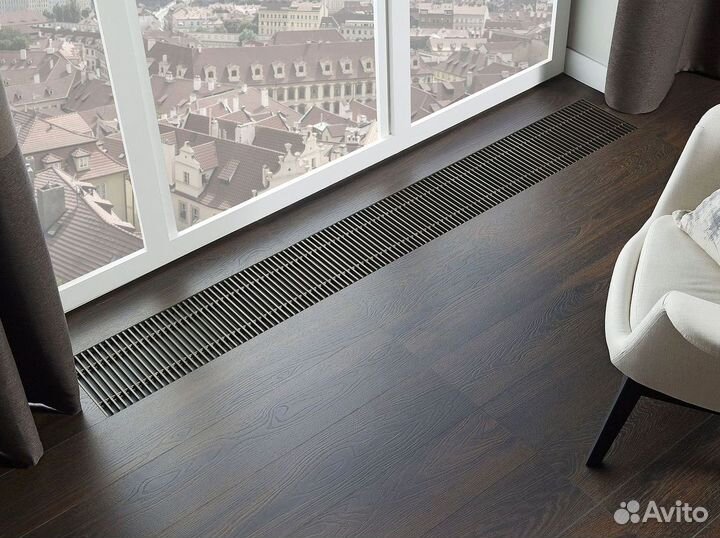 Внутрипольный конвектор отопления