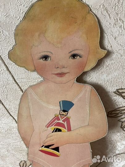 Антикварная бумажная кукла 1938 года