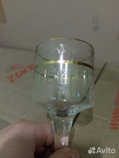 Бокал богемия позолота