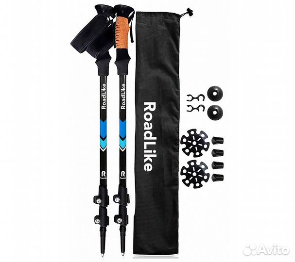 Палки для скандинавской ходьбы RoadLike Голубой
