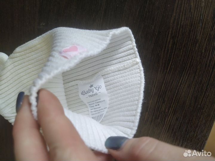 Шапка с ушками однослойная