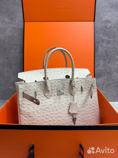 Сумка женская hermes birkin 35 страус