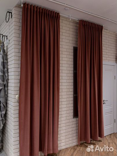 Комплект штор Велюр 2,0м+2,0м (Роза)