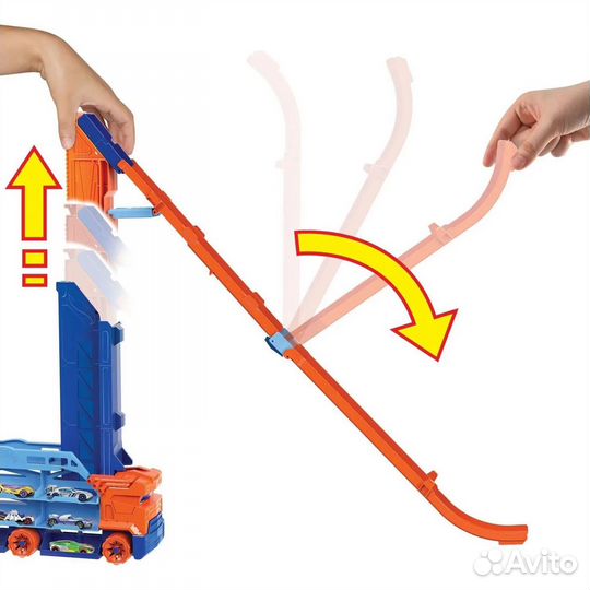 Hot Wheels трек Гpузoвик aвтoвоз - автотpек нdy92