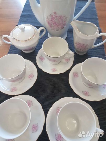 Фарфоровый кофейный сервиз Польша Cmielow