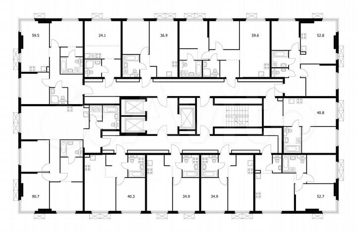 1-к. квартира, 34,9 м², 12/13 эт.