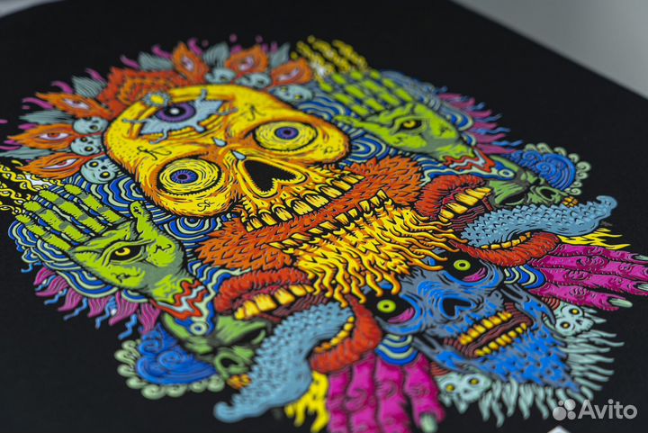 Печать термонаклеек на одежду оптом (DTF)