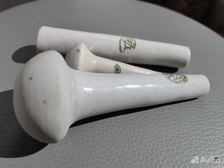 Фарфоровая ступка с 3-мя пестиками рфз СССР