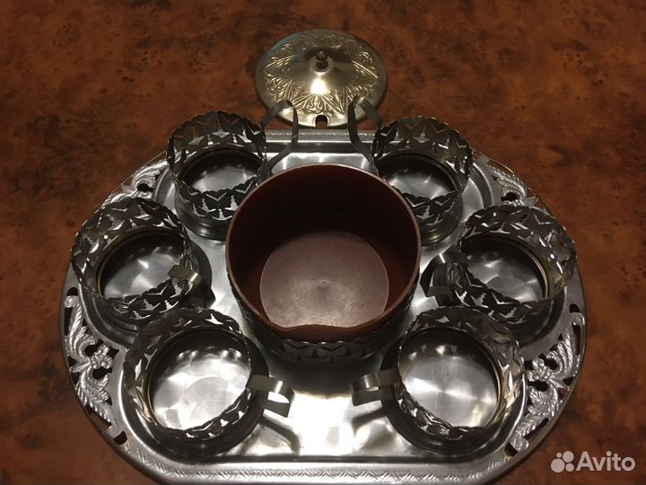 Чайный сервиз мельхиоровый