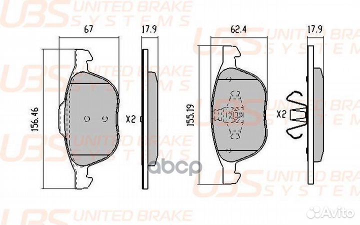 Тормозные колодки ford focus II 04/III 11/KUG