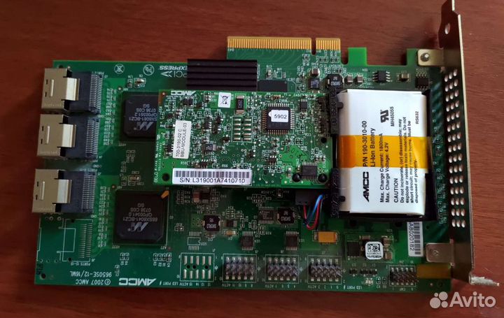 SATA raid контроллер 3ware 9650SE-12ML с батареей