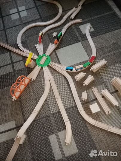 Деревянная детская железная дорога IKEA