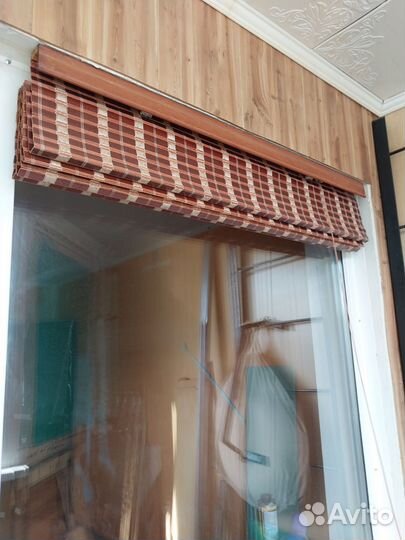 Жалюзи рулонные деревянные