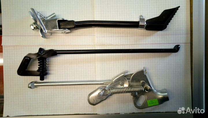 Подножка, седло, звонок, шатуны, картридж