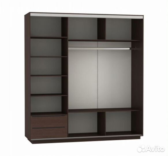 Шкаф купе 2100/2200/600, без зеркал, венге