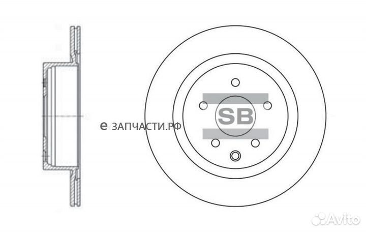 Sangsin brake SD4211 Диск торм. задн.вент.307.7x16