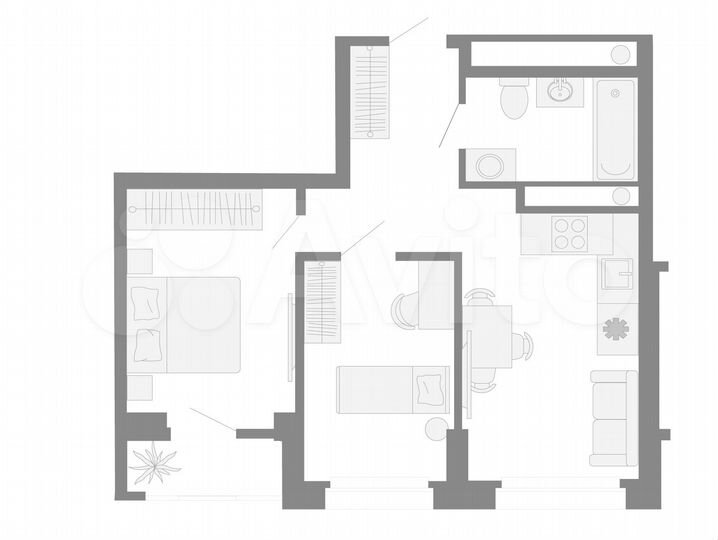 2-к. квартира, 48,7 м², 16/26 эт.