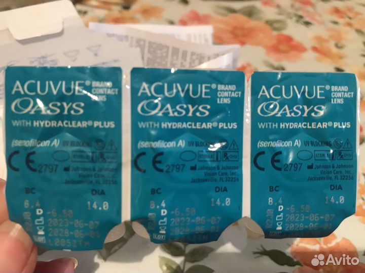 Контактные линзы Acuvue Oasys, -6.5 / 8.4 / 3 шт