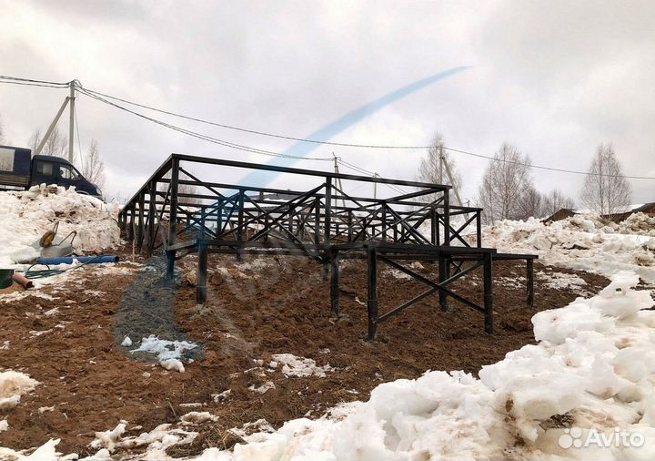 Установка винтовых свай