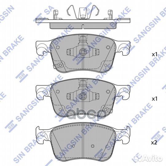 SP4444 колодки дисковые передние Honda Accord