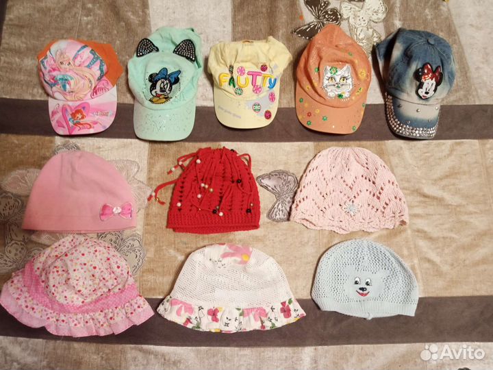 Детские шапки, кепки, панамы 2-3 года