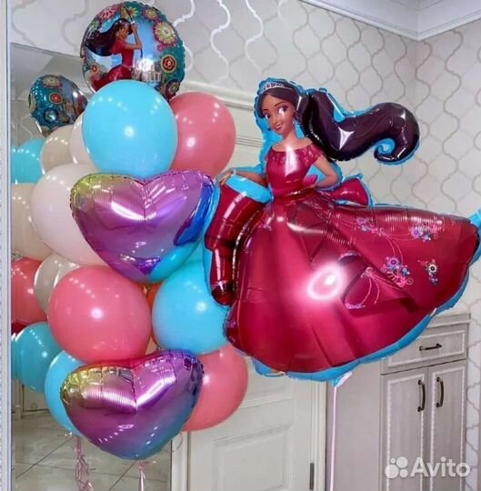 Гелиевые шары с принцессами