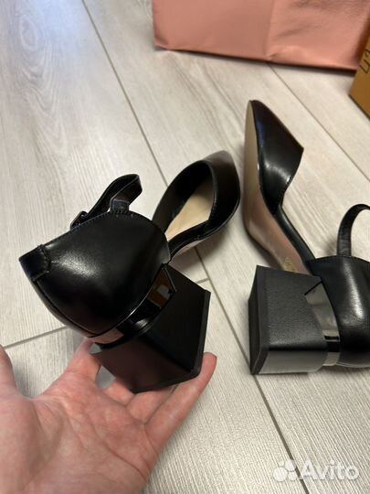 Туфли O'Shade черные лодочки на широком каблуке