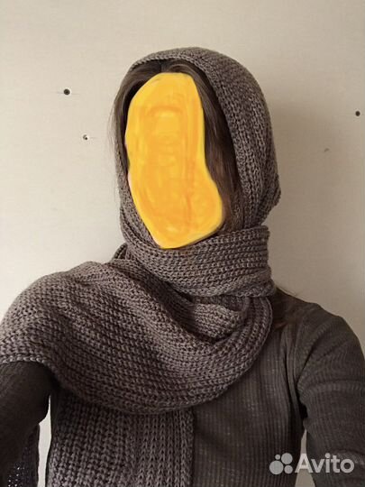 Шарф капюшон шерсть