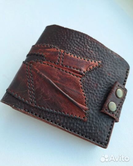 Мужское кожаное портмоне ручной работы