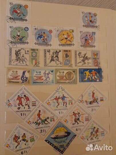 Почтовые марки мира,тема футбол