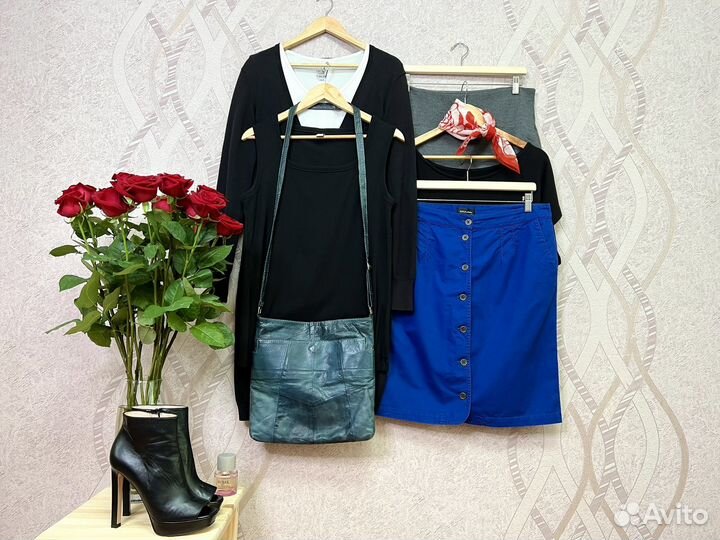 Женские вещи пакетом 48 50 Sela сумка кожаная