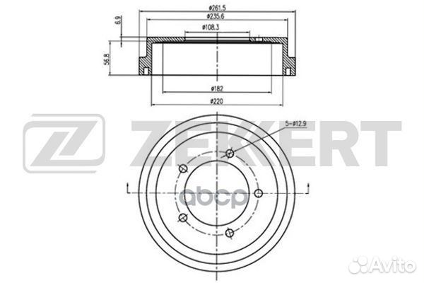 Барабан торм. зад. Suzuki Grand Vitara 98- bs-5