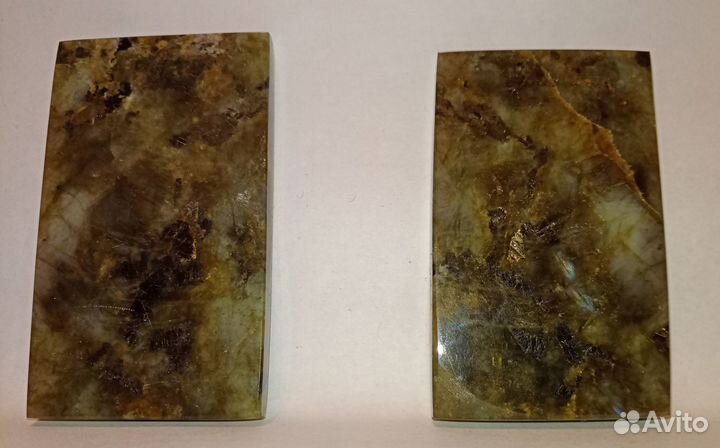 Пластины из лабрадорита, 80х48х8, 2шт, цена за всё