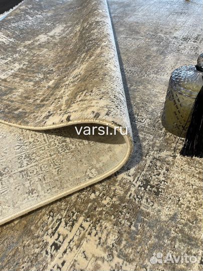 Шелковый ковер 1.2х1.8 бежевый