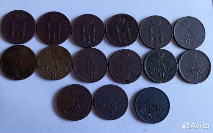 Монеты российской империи (1 копейка)