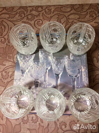 Рюмки хрустальные СССР подарочный набор