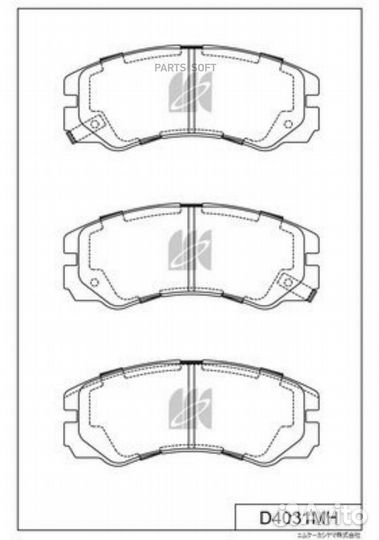 Колодки торм. isuzu Trooper D4031MH