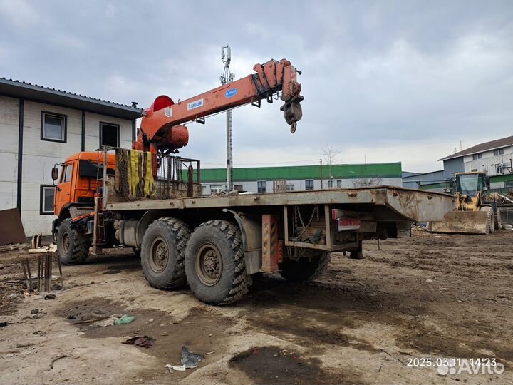 Бортовой грузовик КАМАЗ 43118 с КМУ Kanglim, 2012