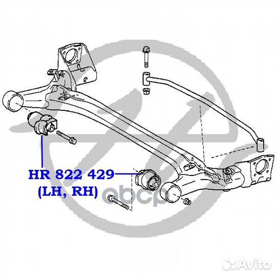 Сайлентблок задней балки HR822429 Hanse