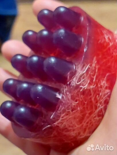 Массажное мыло ручной работы с люффой