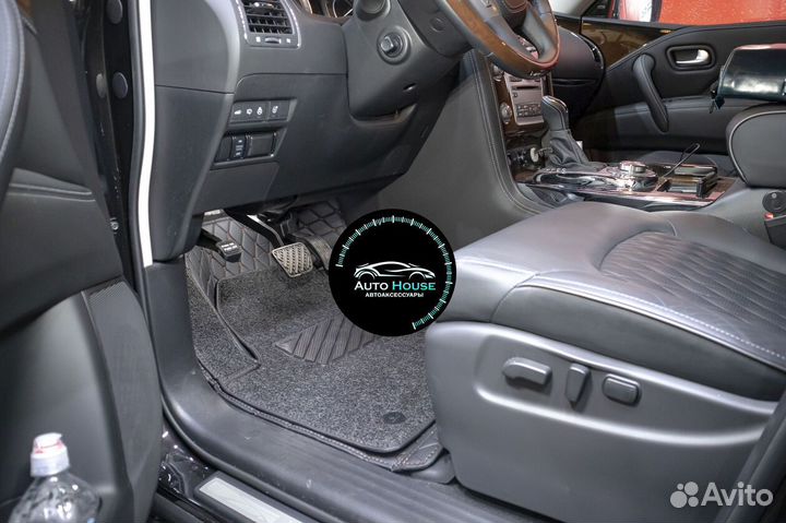 3Д ковры из экокожи для Infiniti QX 80