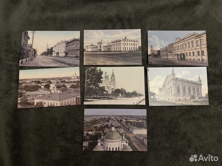 Почтовые открытки из городов России, Японии и тд