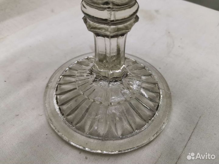 Ваза фруктовница на ножке старинная довоенная (Ч)