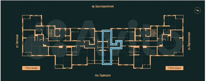 1-к. квартира, 45,9 м², 8/25 эт.