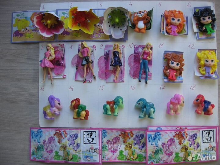 Много серий и единичек из киндер-сюрпризов