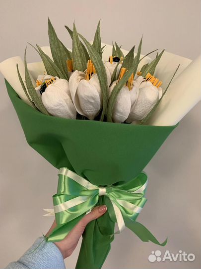 Изготовление букетов из конфет